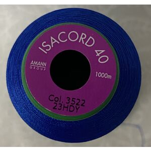 ISACORD 40 #3522 BLUE 1000m Machine Embroidery Sewing Thread