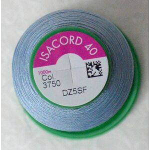 ISACORD 40 #3750 WINTER FROST BLUE 1000m Machine Embroidery Sewing Thread