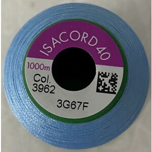 ISACORD 40 #3962 RIVER MIST BLUE 1000m Machine Embroidery Sewing Thread