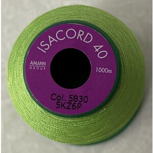 ISACORD 40 #5830 CHARTREUSE 1000m Machine Embroidery Sewing Thread