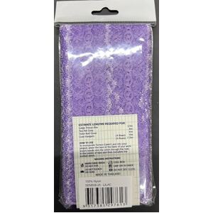 Semco LILAC Feather Edge Eyelet Lace, 37mm x 15m