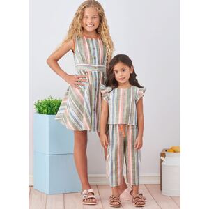 Simplicity Sewing Pattern S9761HH Children's and Girls' Dress, Top & Pants Sizes 3-6