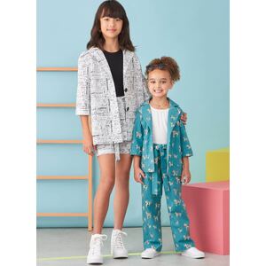 Simplicity Sewing Pattern S9762K5 Girl's Jacket, Pants & Shorts Sizes 7-14