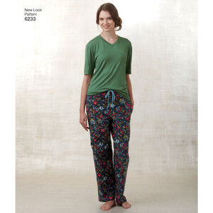 New Look Sewing Pattern 6233 Unisex Pants, Robe and Knit Tops