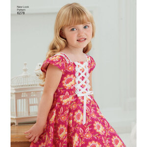 New Look Sewing Pattern 6278 Child's Dress with Trim Variations