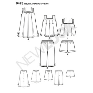 New Look Sewing Pattern 6473 Toddler's Separates