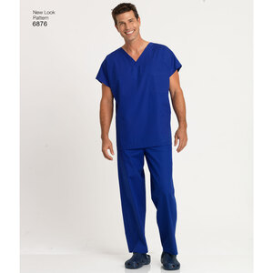 New Look Pattern 6876 Misses' & Men's Scrubs