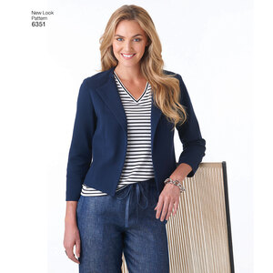 New Look Sewing Pattern 6351 Misses' Jacket, Pants, Skirt and Knit Top