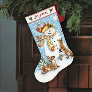 SANTA'S SIDECAR Christmas Stocking Counted Cross Stitch Kit, 40.6cm Long, 70-08867