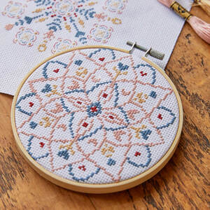 The Meditative Mandala Cross Stitch Duo Kit, DMC Mindful Making BK1953