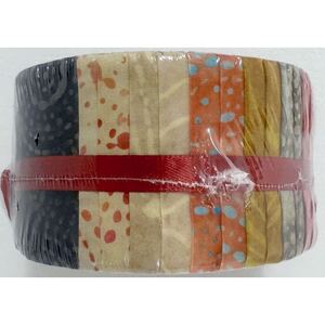 Batik Australia Dots & Dashes Colour Wheel Jelly Roll, 40 x 2 1/2" Strips