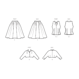 Simplicity Sewing Pattern S9699 Misses’ Vintage Skirt Blouse & Jacket Sizes 6-14