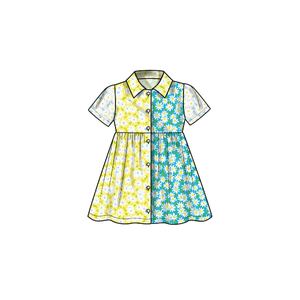 Simplicity Sewing Pattern S9760A Toddlers' Dress with Sleeve Variations Sizes 1/2-4