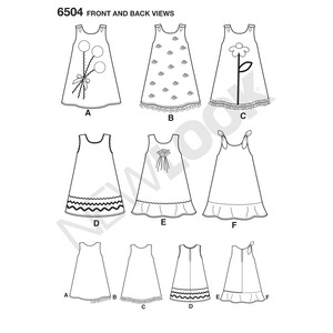 New Look Sewing Pattern 6504 Child Dresses