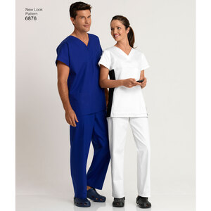 New Look Pattern 6876 Misses' & Men's Scrubs