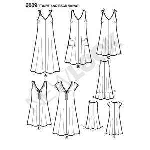 New Look Pattern 6889 Misses' Dresses