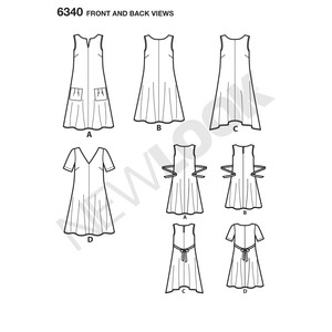 New Look Sewing Pattern 6340 Misses' Easy Dresses