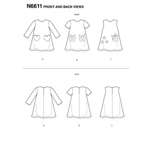 New Look Sewing Pattern N6611 Children's Novelty Dress