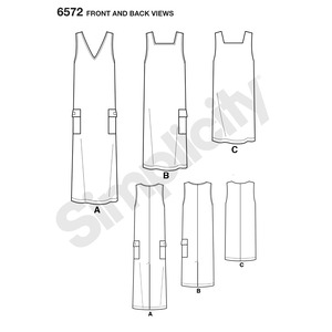 New Look Sewing Pattern 6572 Misses' Jumper Dress