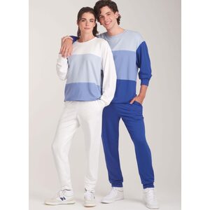 New Look Sewing Pattern N6772 Unisex Knit Top and Jogger Bottoms