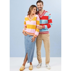 Simplicity Sewing Pattern S3040 Unisex Knit Tops, Sizes XS-XXL