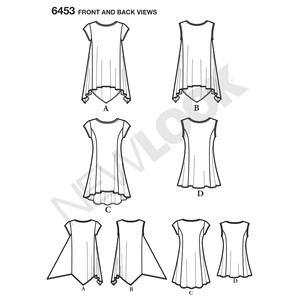 New Look Sewing Pattern 6453 Misses' Easy Knit Tops