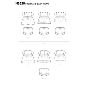 New Look Sewing Pattern N6628 Babies' Sportswear