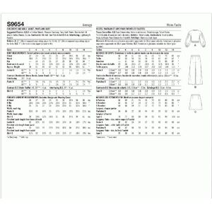 Simplicity Sewing Pattern S9654 Children's and Girls' Jacket, Trousers and Skirt K5 Sizes 7-14