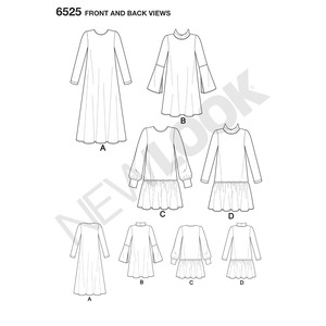 New Look Pattern 6525 Misses' Knit Dress