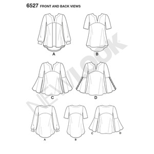 New Look Pattern 6527 Misses' Tunic in Two Lengths