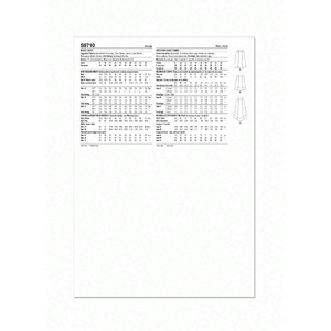 Simplicity Sewing Pattern S9710(Y5) Misses’ Skirts Sizes 18-26