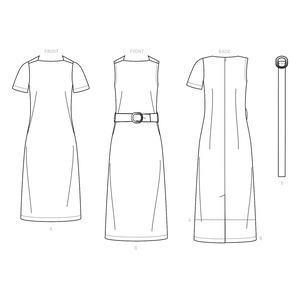 New Look Sewing Pattern N6667 Misses' Shift Dresses With French Darts, With Or Without Sleeves