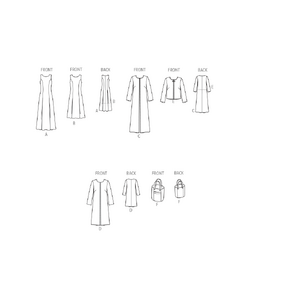 New Look Sewing Pattern N6785 Misses’ Dress and Coat Each In Two Lengths, Jacket and Bag, Sizes 10-22