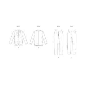 New Look Sewing Pattern N6794 Misses’ Jacket and Trousers, Sizes 8-20