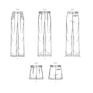 Simplicity Sewing Pattern S9709(H5) Misses’ Trousers & Shorts Sizes 6-14