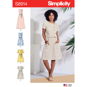 Simplicity Sewing Pattern S8914 Misses' Dress D5 Sizes 4-12