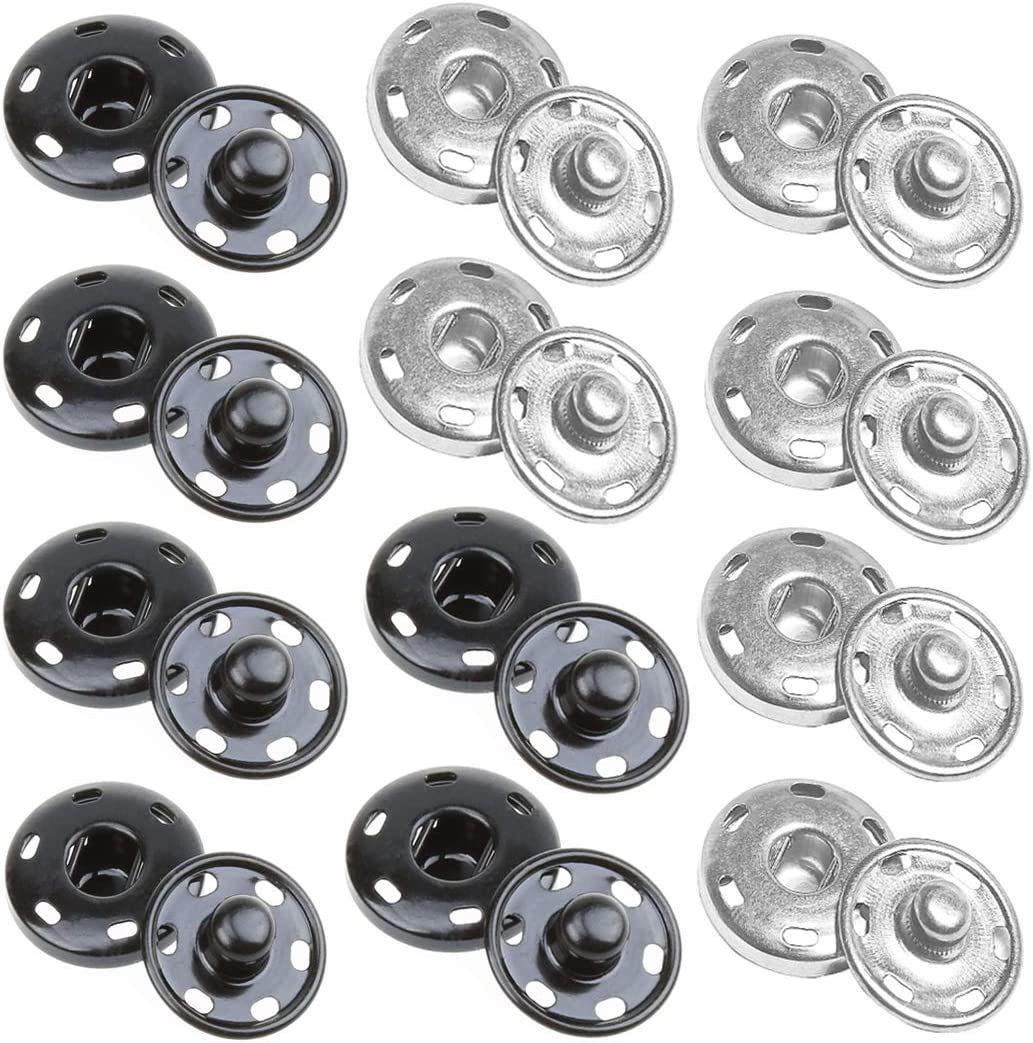 Birch Press Studs (Snap Fasteners) Sew In, Select size & Colour