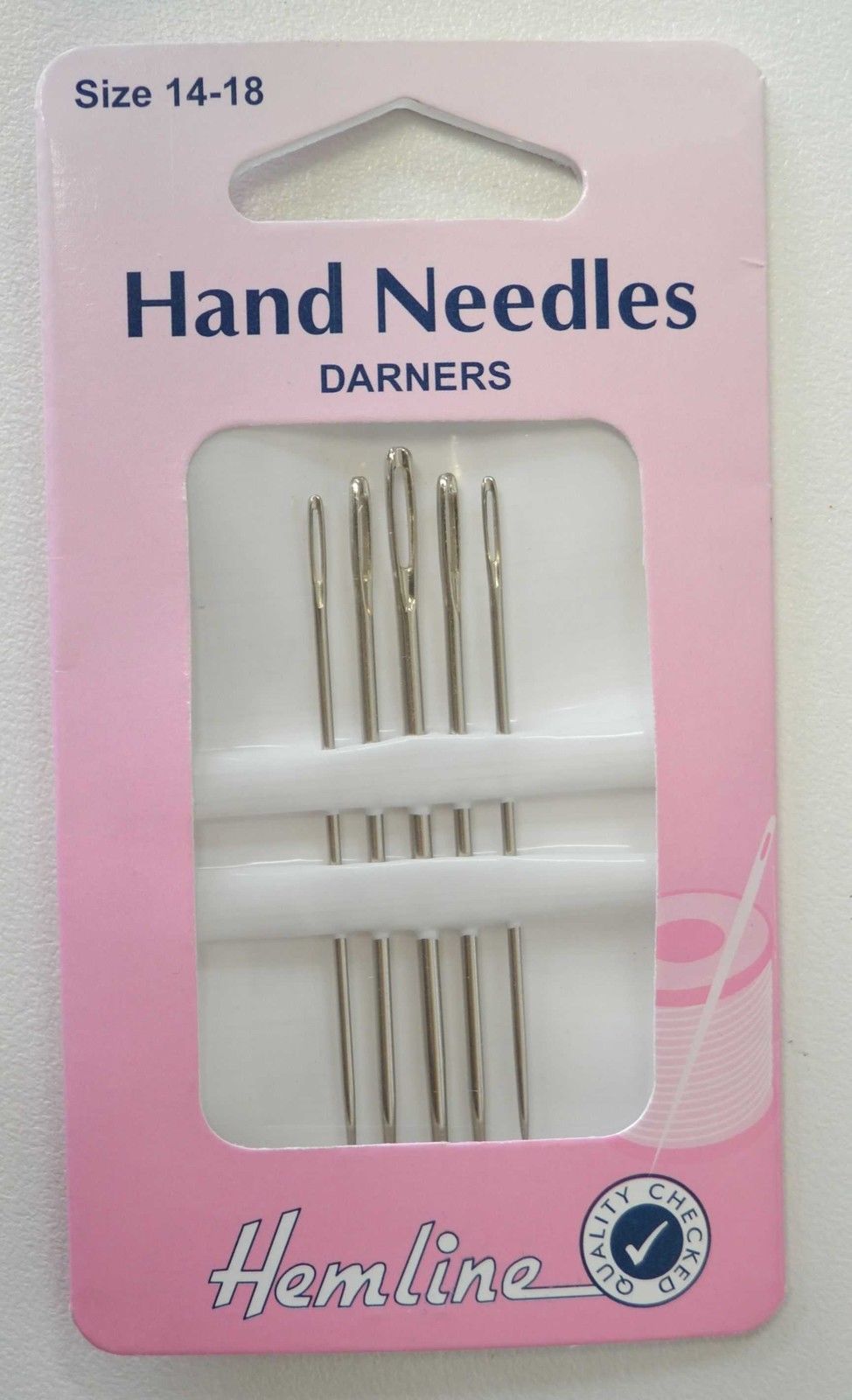 Hemline Hand Needles Darners, Sizes 14-18, Pack of 5 Needles.