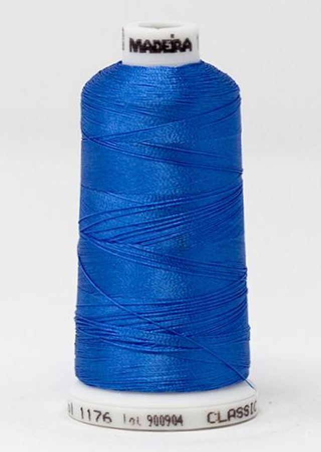 Madeira Classic Rayon 40, #1176 NAVAJO BLUE 1000m Embroidery Thread