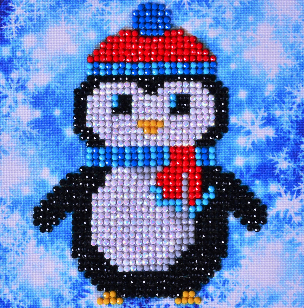 Diamond Dotz Embroidery Facet Art Kit, Beginner Christmas Penguine