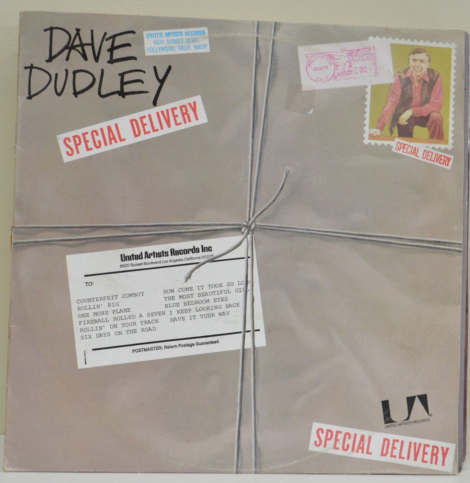 Dave Dudley, Special Delivery, 1975, LP Record (L7) United Artists, L ...