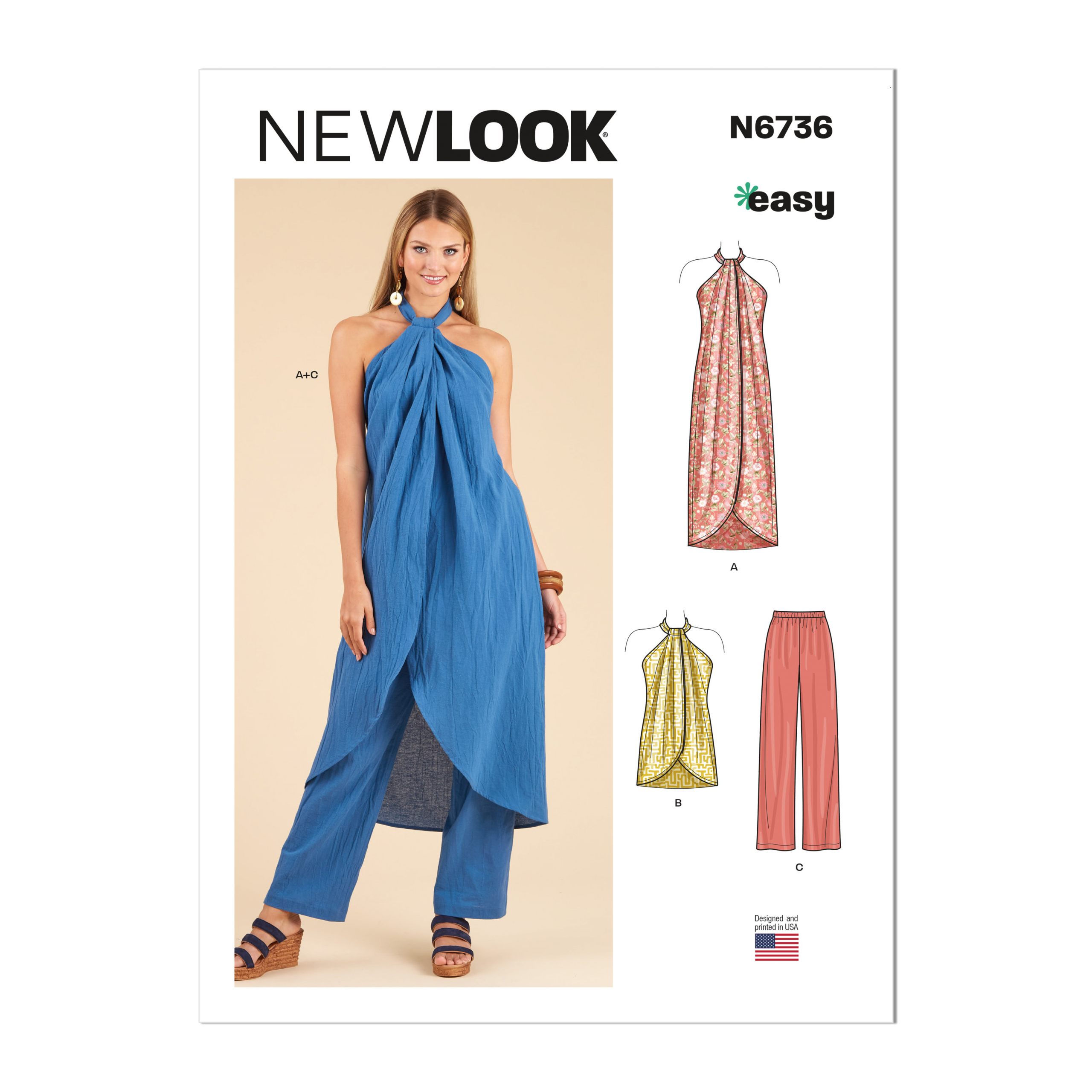 Misses and Misses Petite Trousers New Look Sewing Pattern 6769. Size 10-22.  | Sew Essential