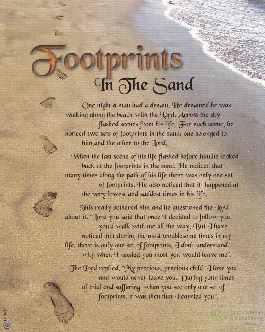 Footprints On The Sand Poem Shefalitayal
