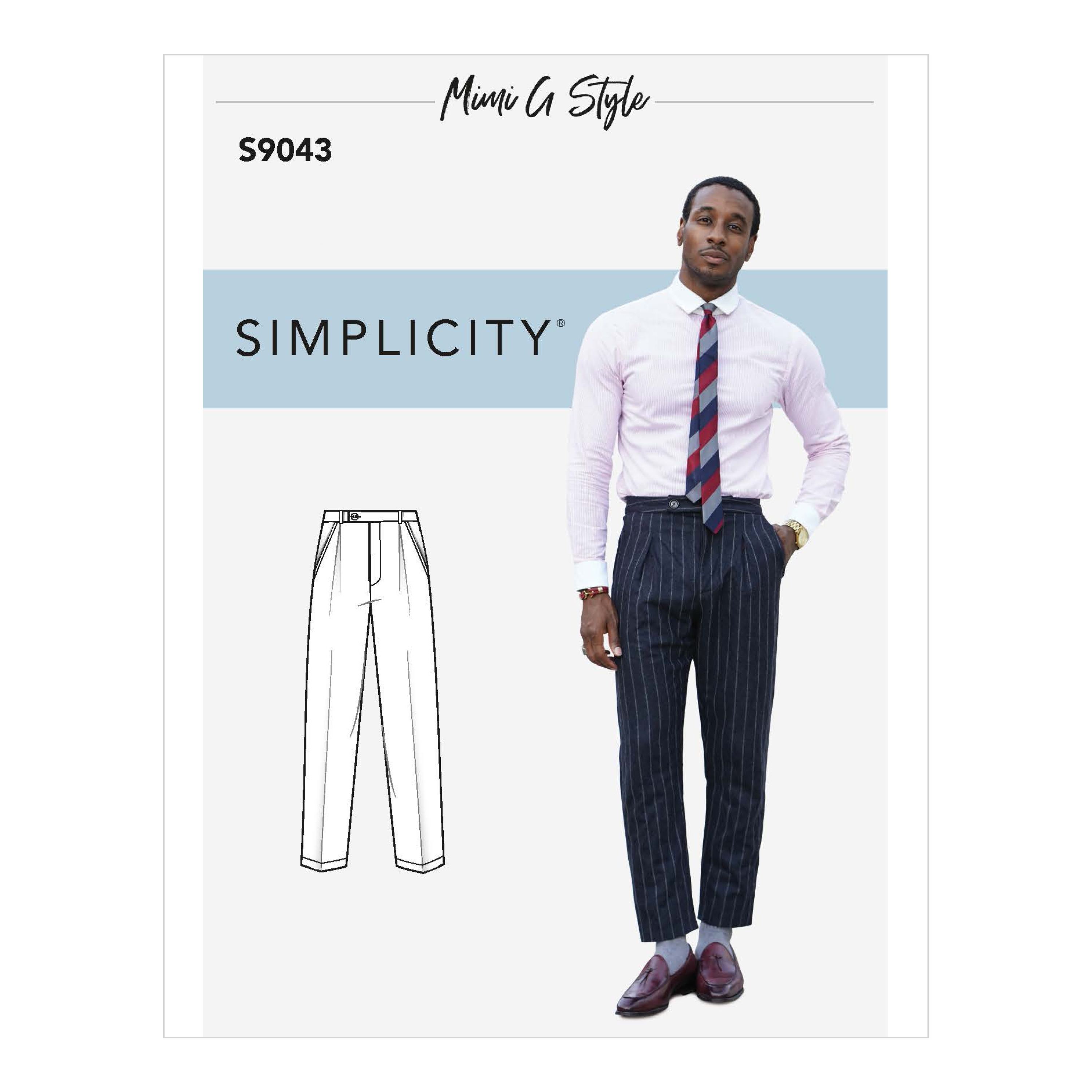 Simplicity Sewing Pattern S9043 Men's Pants From Mimi Gee Style BB Sizes  44-52