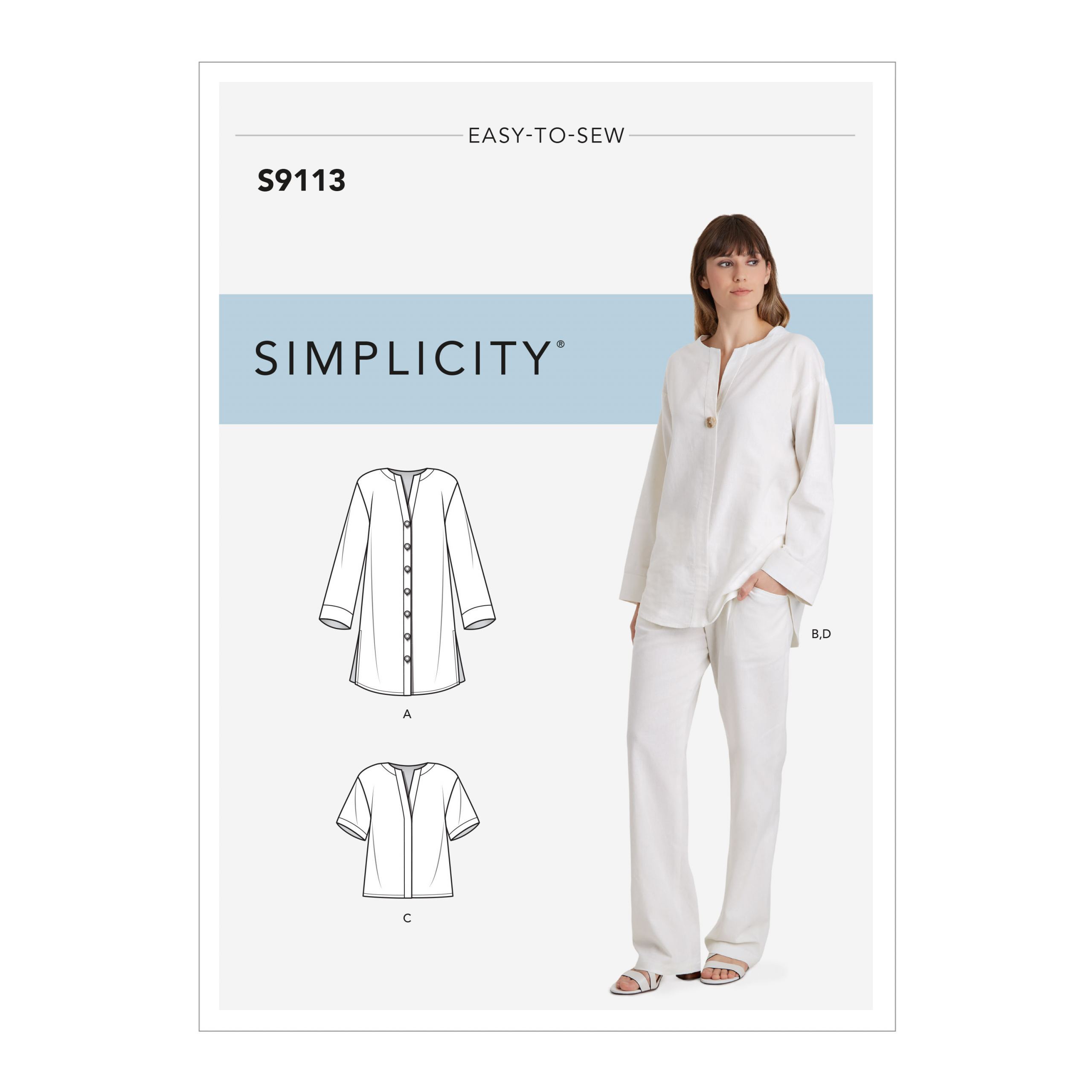S8957  Simplicity Sewing Pattern Misses' Slim Leg Pant with