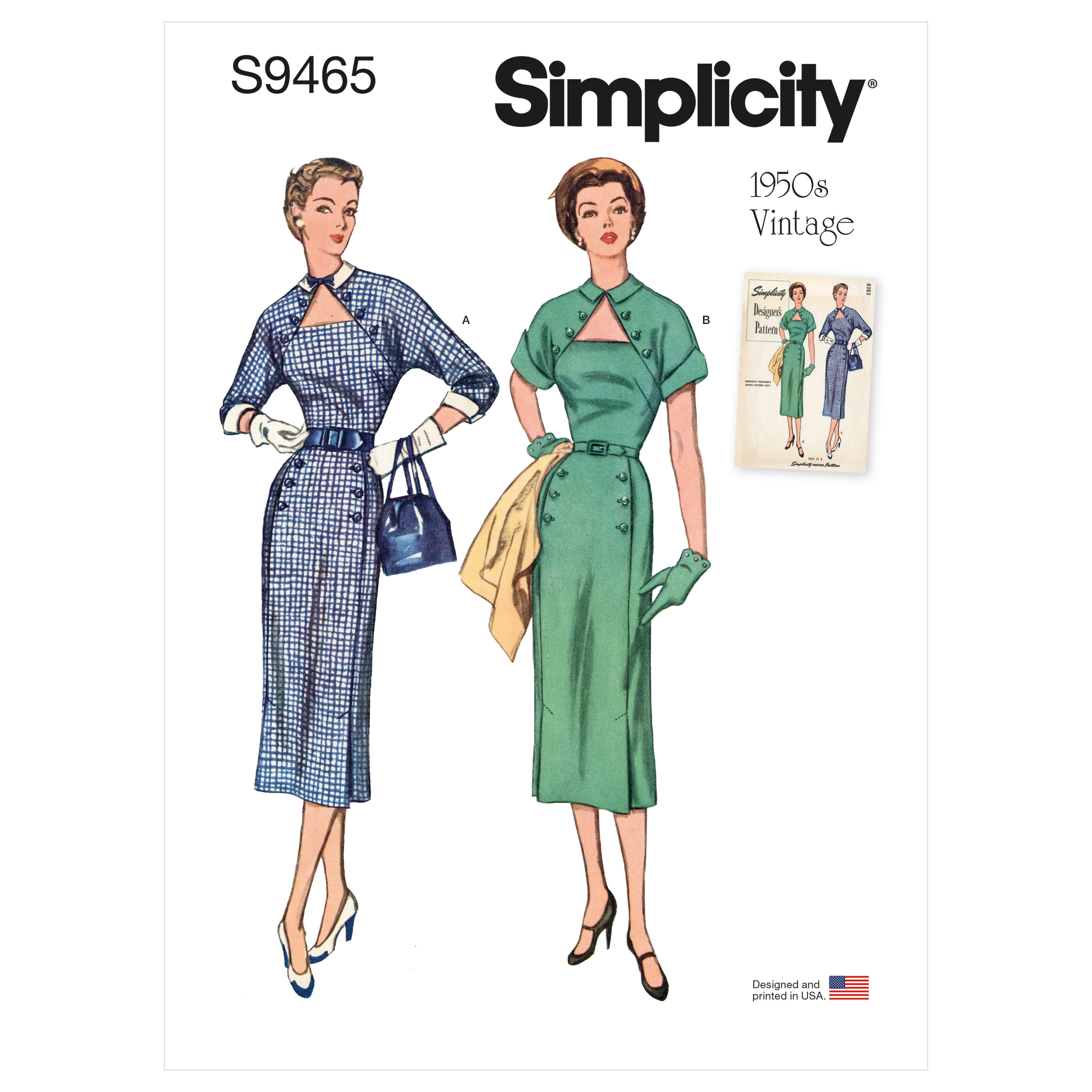 Simplicity 9325 Misses' and Women's Dress with Length and Sleeve Variations