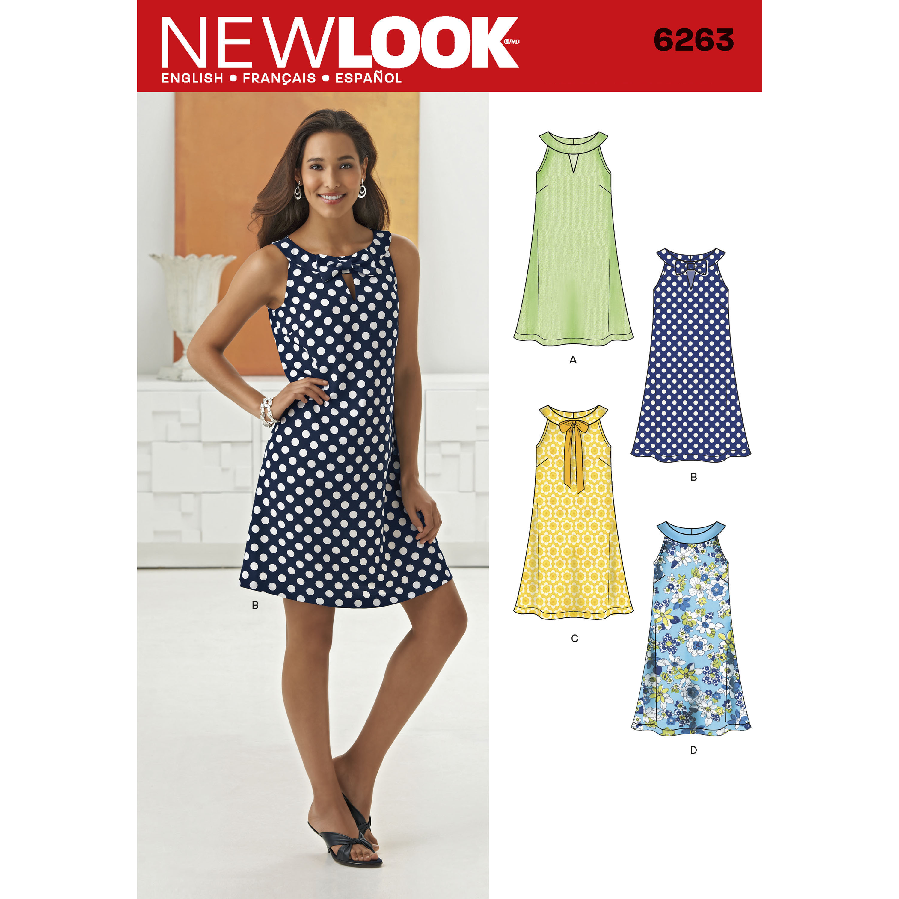 Newlook Pattern 6352 Misses Dresses – Lincraft