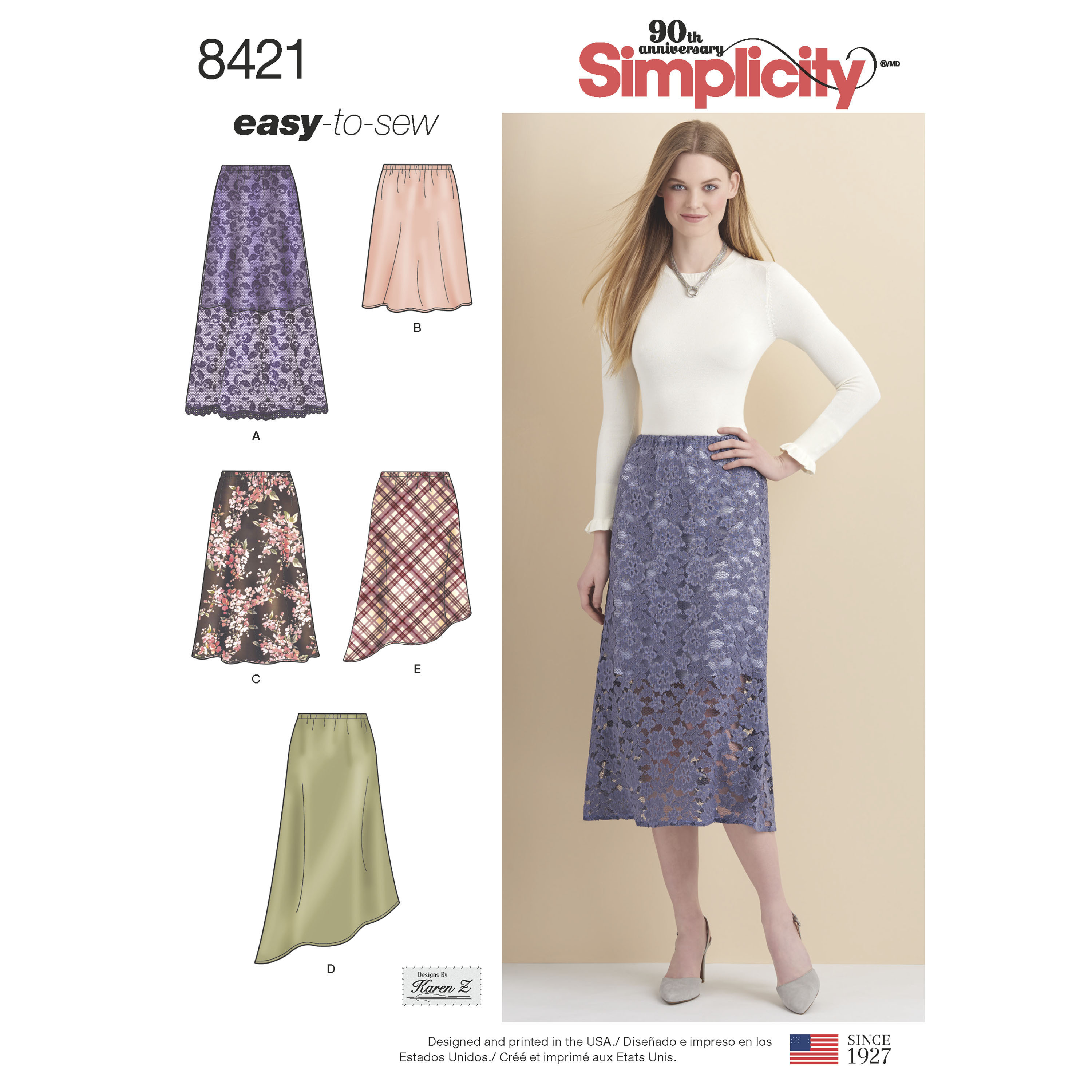 Pattern 8421 Women's Skirts in Three lengths with Hem Variations ...