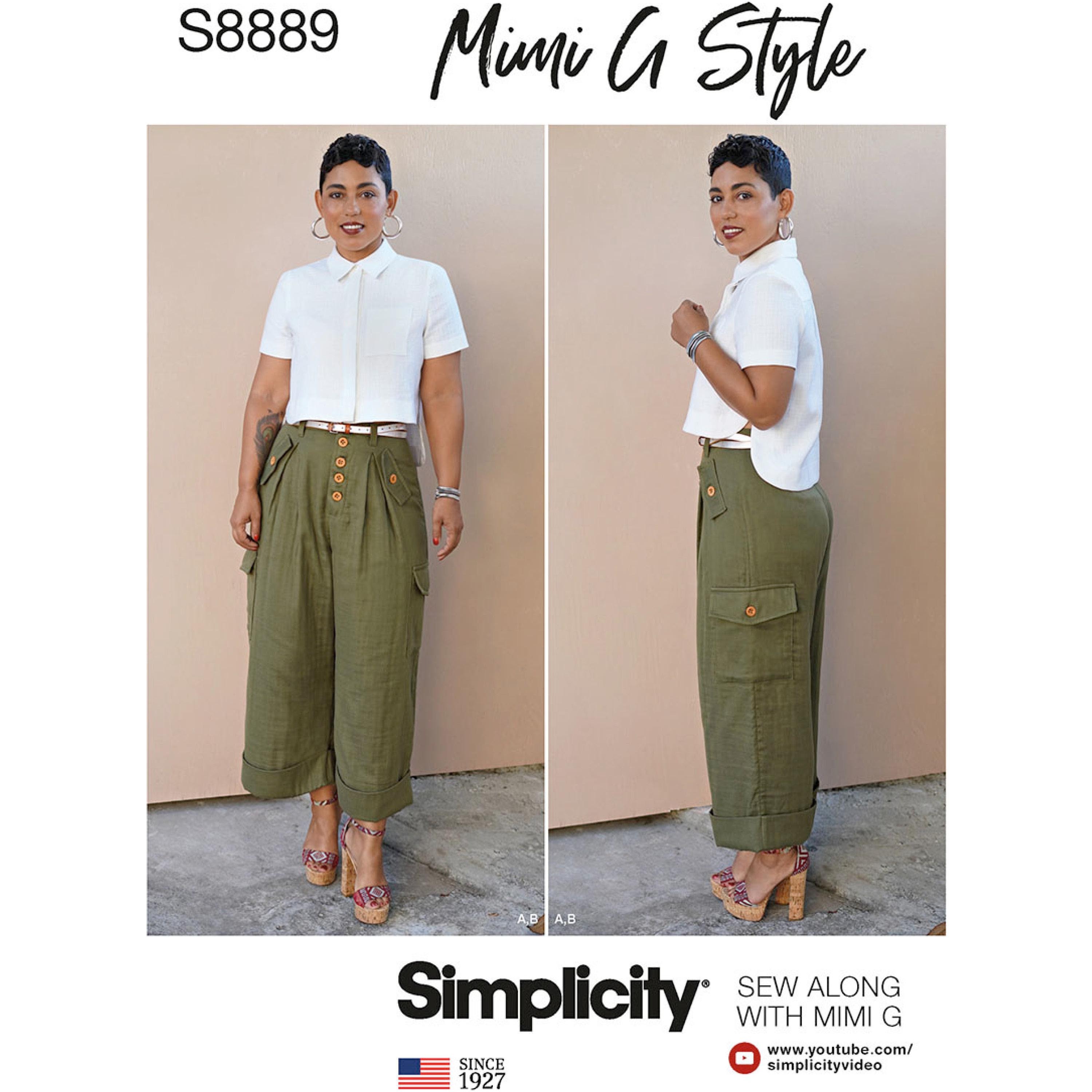 Pattern S8889 Misses' Shirt and Wide Leg Pants Simplicity Sewing