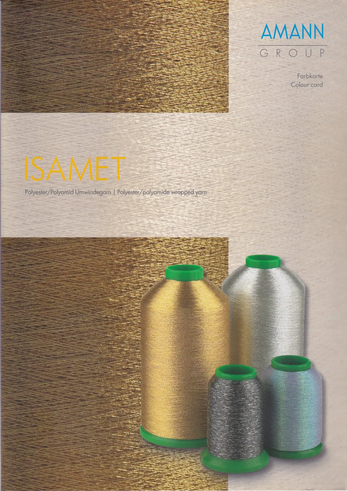 Amann ISAMET Metallic Embroidery Thread Shade Card Page 1